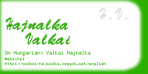 hajnalka valkai business card